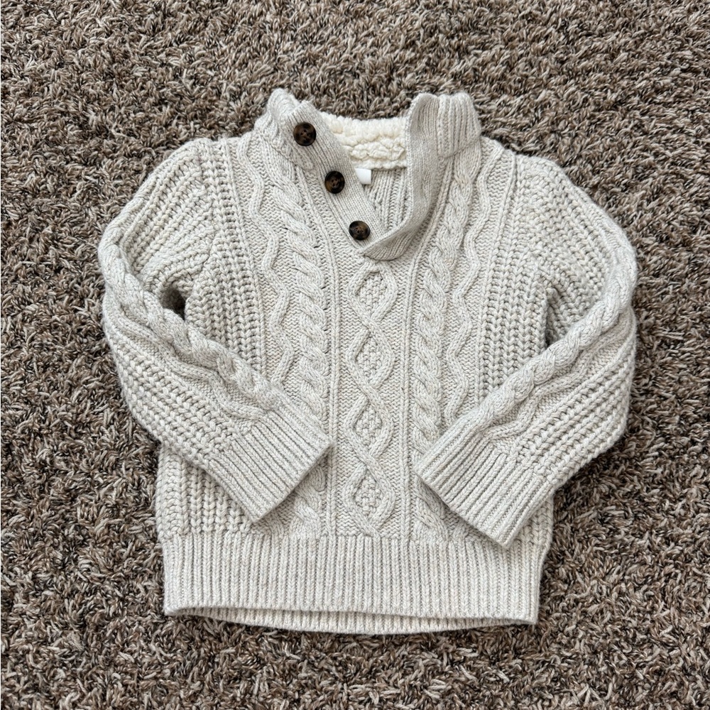 Toddler cable knit fisherman sweater